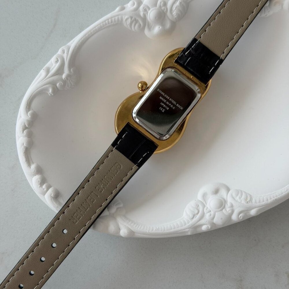 Sku0512 Retro Gold White dial Women Asymmetrical Watch Stainless steel +gift bag - Picture 4 of 6